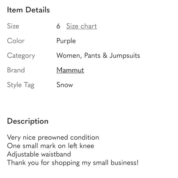 Mammut Ajungilak Snowpants Sz 6 - Picture 12 of 12